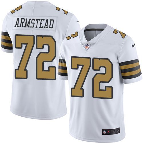 Men New Orleans Saints 72 Terron Armstead Nike White Color Rush Limited NFL Jersey